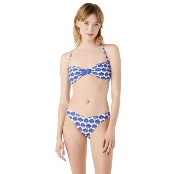 kate spade Other - Kate Spade New York Shell Print Bandeau Bikini Swim Set Women Size Medium NWT